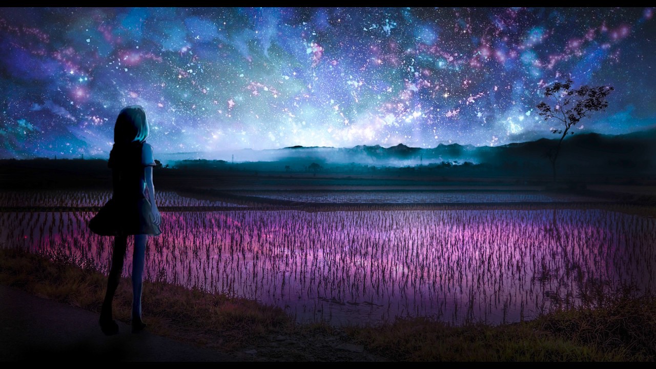 Photoshop - Starry Night Anime Style Photo Editing
