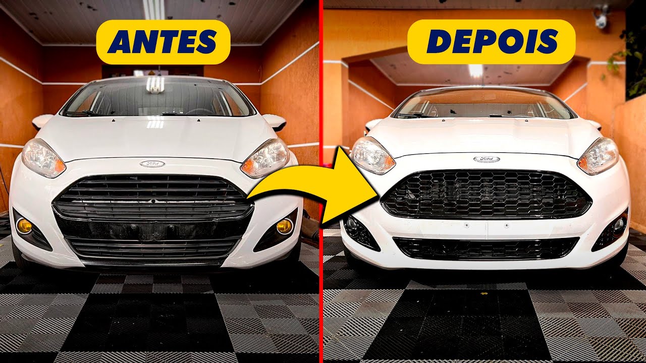 FINALIZEI A FRENTE DO CARRO COM AS GRADES COLMEIA DO FIESTA ZETEC S
