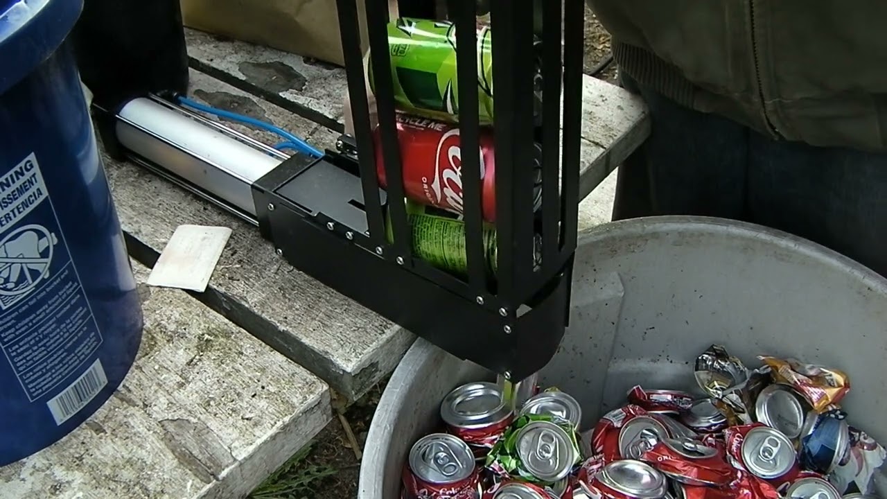 Pneumatic Can Crusher Test