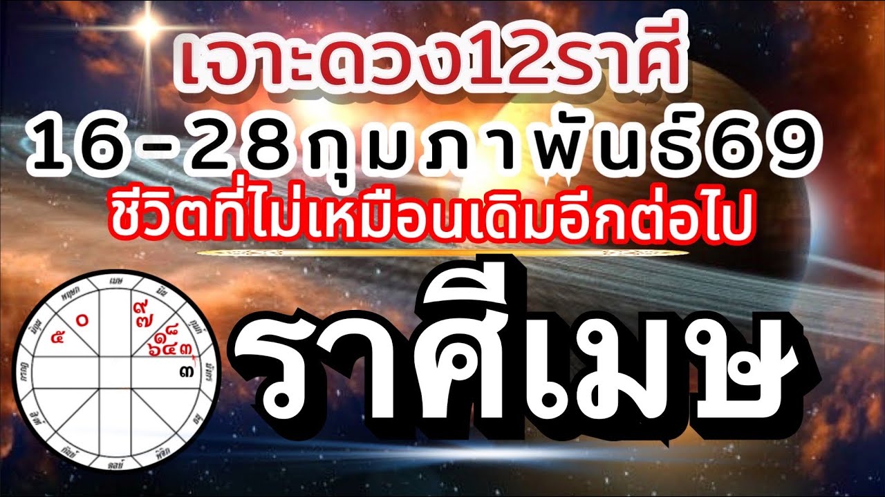 ราศีเมษ🏆16-28กพ.69💰การงาน การเงิน โชคลาภ ความรัก🪐 การเปลี่ยนแปลงที่ต้องเกิดขึ้น ดี/ร้าย🌈