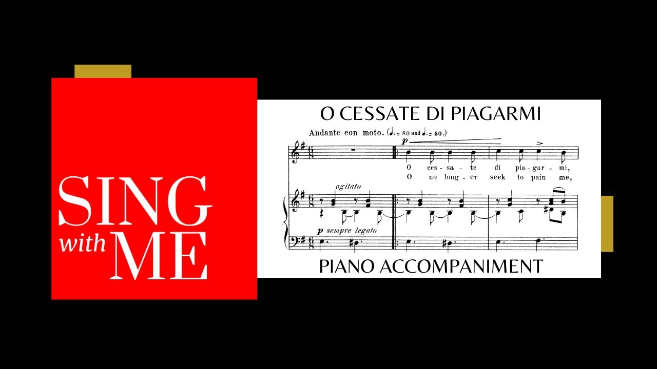 O cessate di piagarmi - Accompaniment E minor - Scarlatti