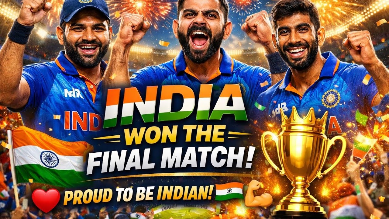 India’s Amazing Final Match Win 🏆 | Unbelievable Moments #indiancelebration #worldcup #world 