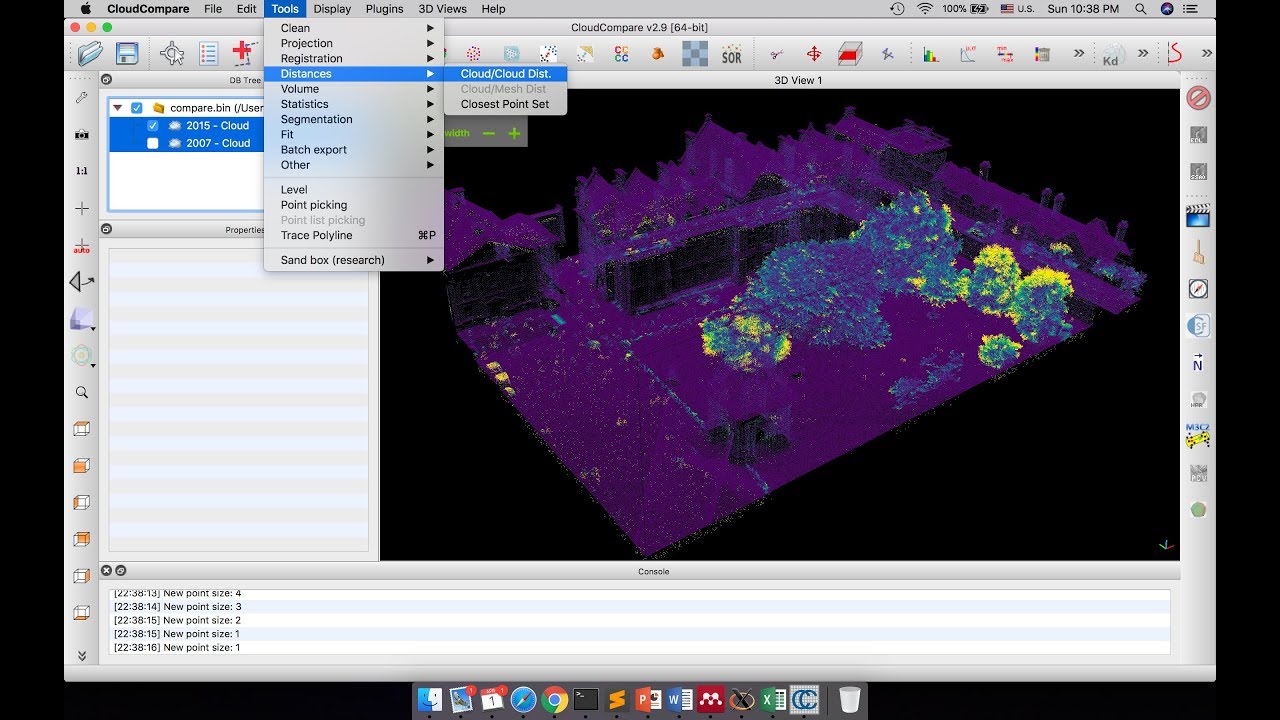 Compare two point clouds