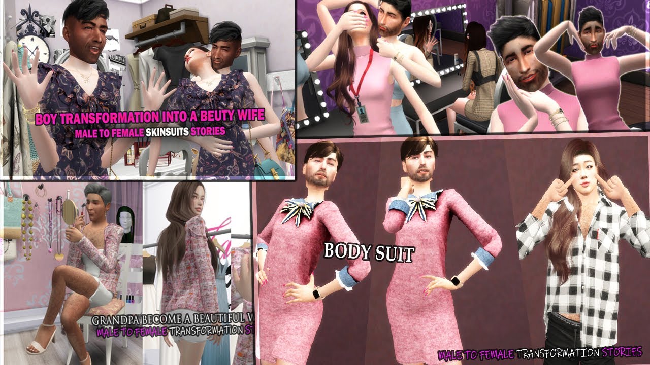Fiction Stories | Boy Transform Into A Girl Wearing A Skin Suit 👩‍💼 | Best Stories | Sims4