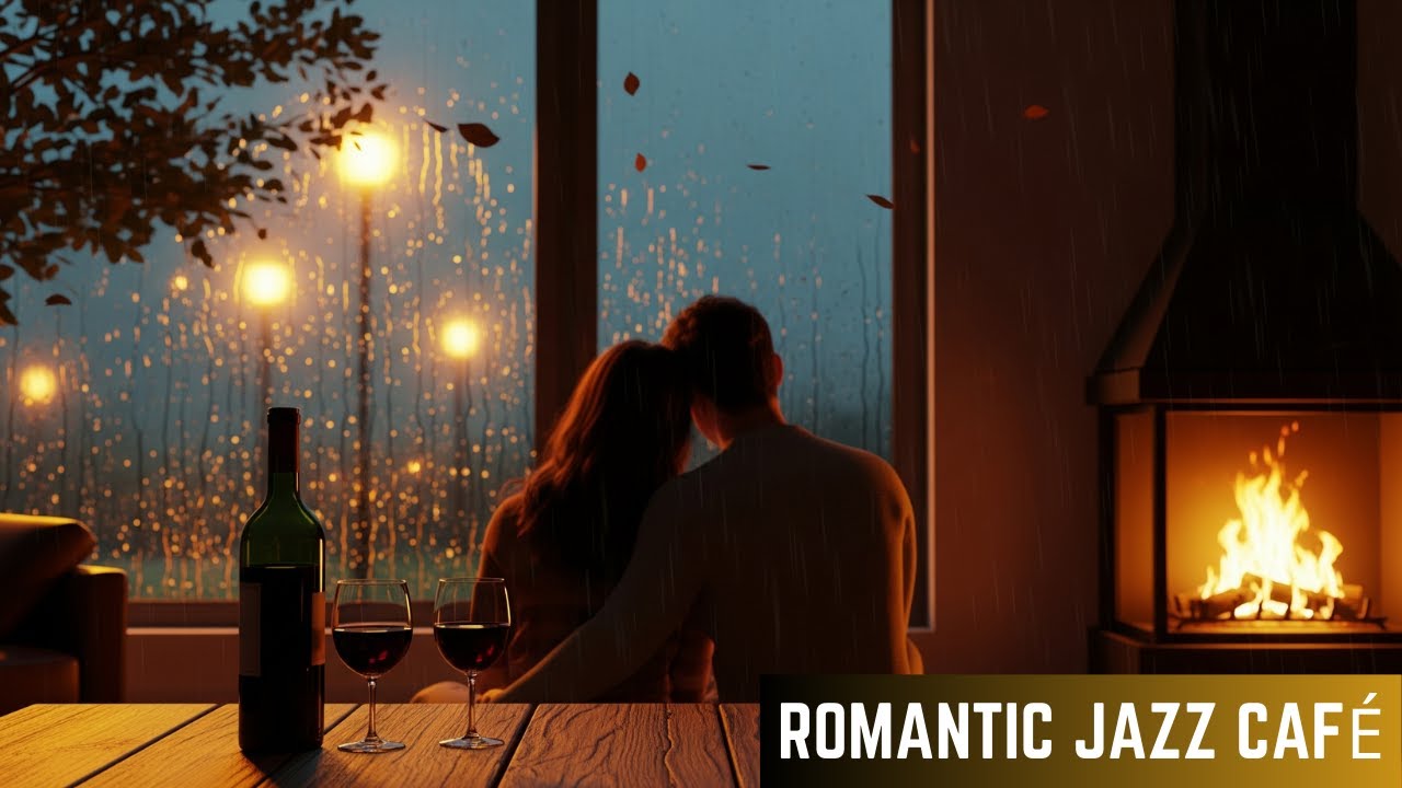 Romantic Jazz Night 🌙 Cozy Lo-Fi Café Music | Relax, Study & Midnight Love Songs (1+ Hour)