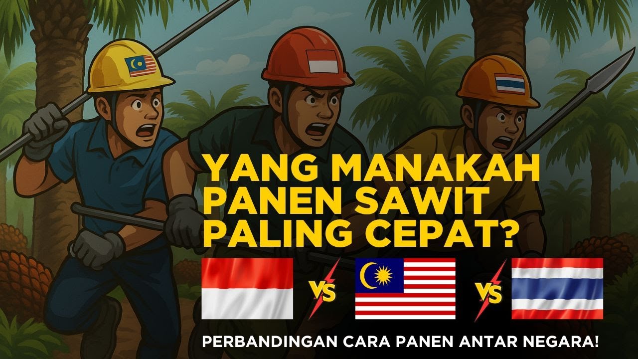 TERBONGKAR! Cara Panen Sawit di Malaysia vs Indonesia vs Thailand Beda Banget!