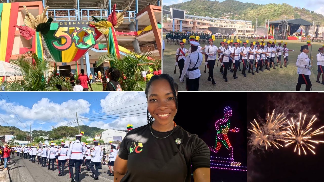 Grenada Independence Parade & Rally 2024 + EPIC Drone Show & Fireworks! | Grenada Celebrates 50!