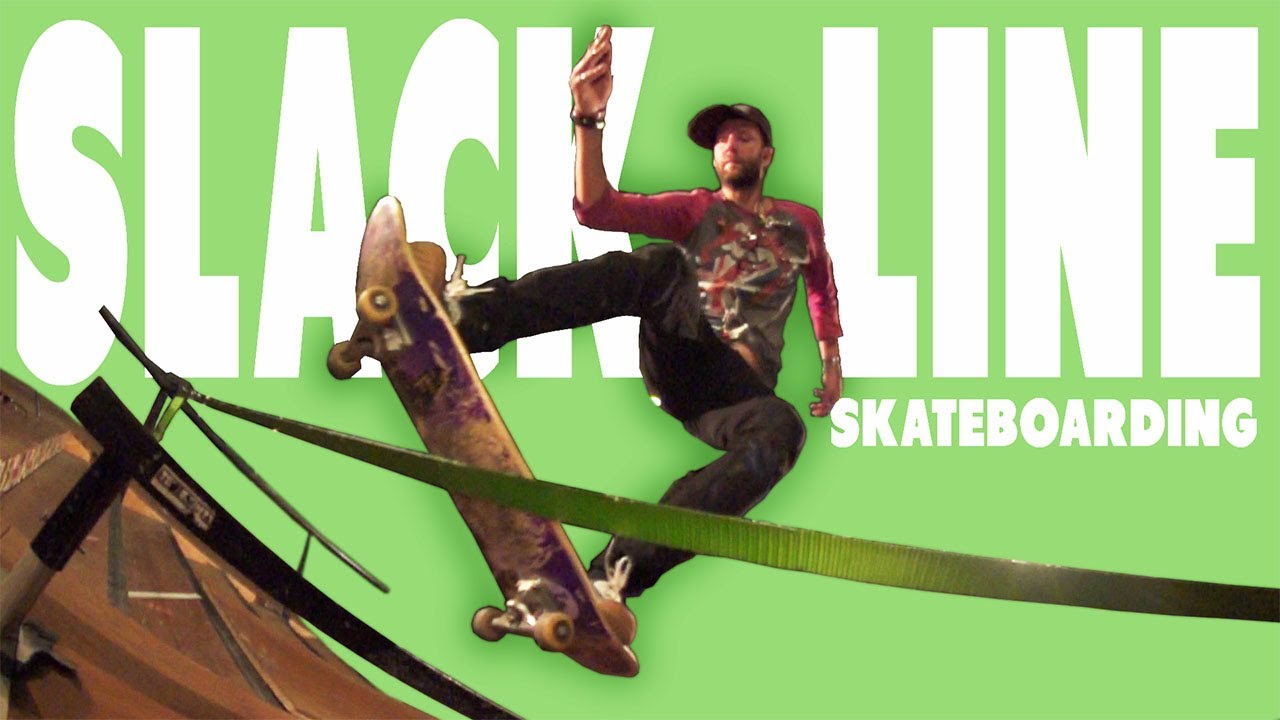 Micah Hollinger Skateboarding in Slow Motion - Slack Line
