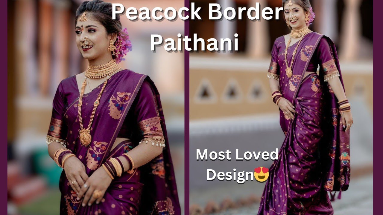 Peacock border paithani 🦚 saree|| पिकॉक बॉर्डर पैठणी|| paithani collection ||weaving maharani pallu.