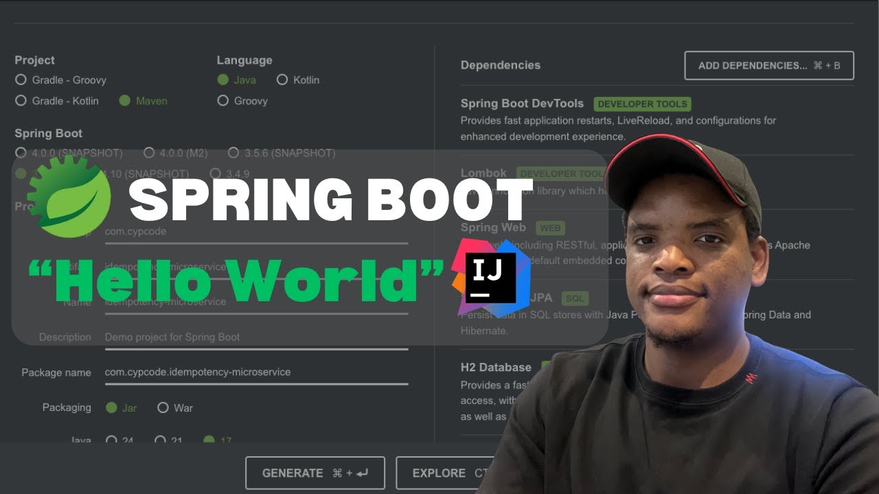 Как создать приложение Spring Boot «Hello World» в IntelliJ IDEA и Java JDK 25 [2026]