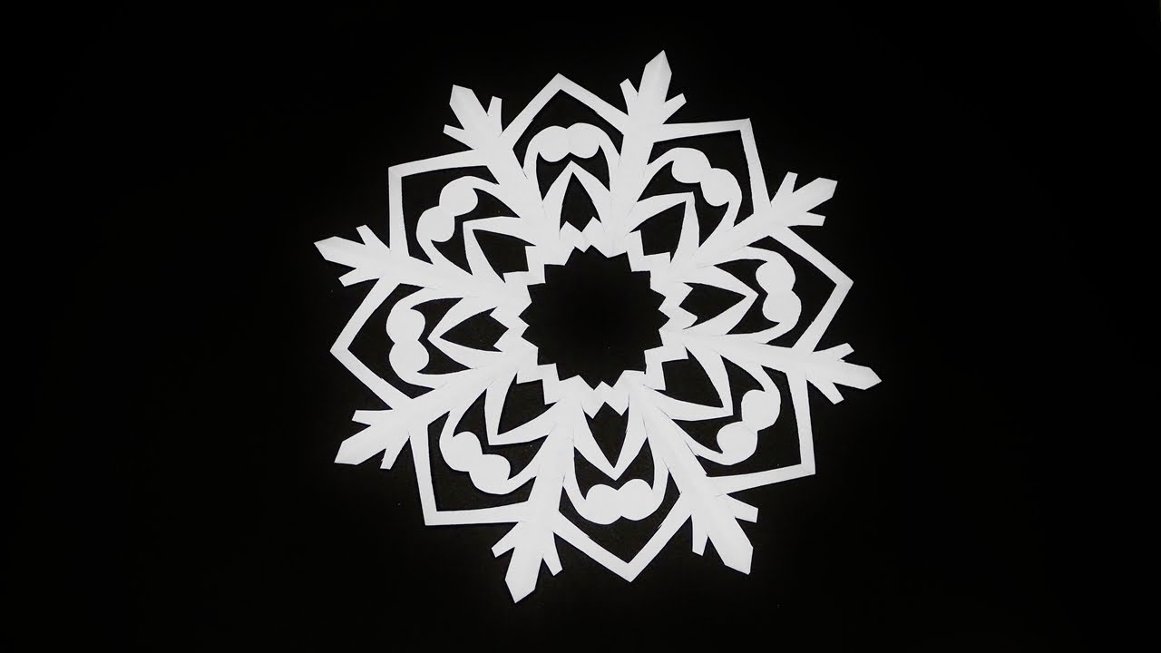 How to Make a Snowflake out of Paper | Christmas Cutting Art (1673)