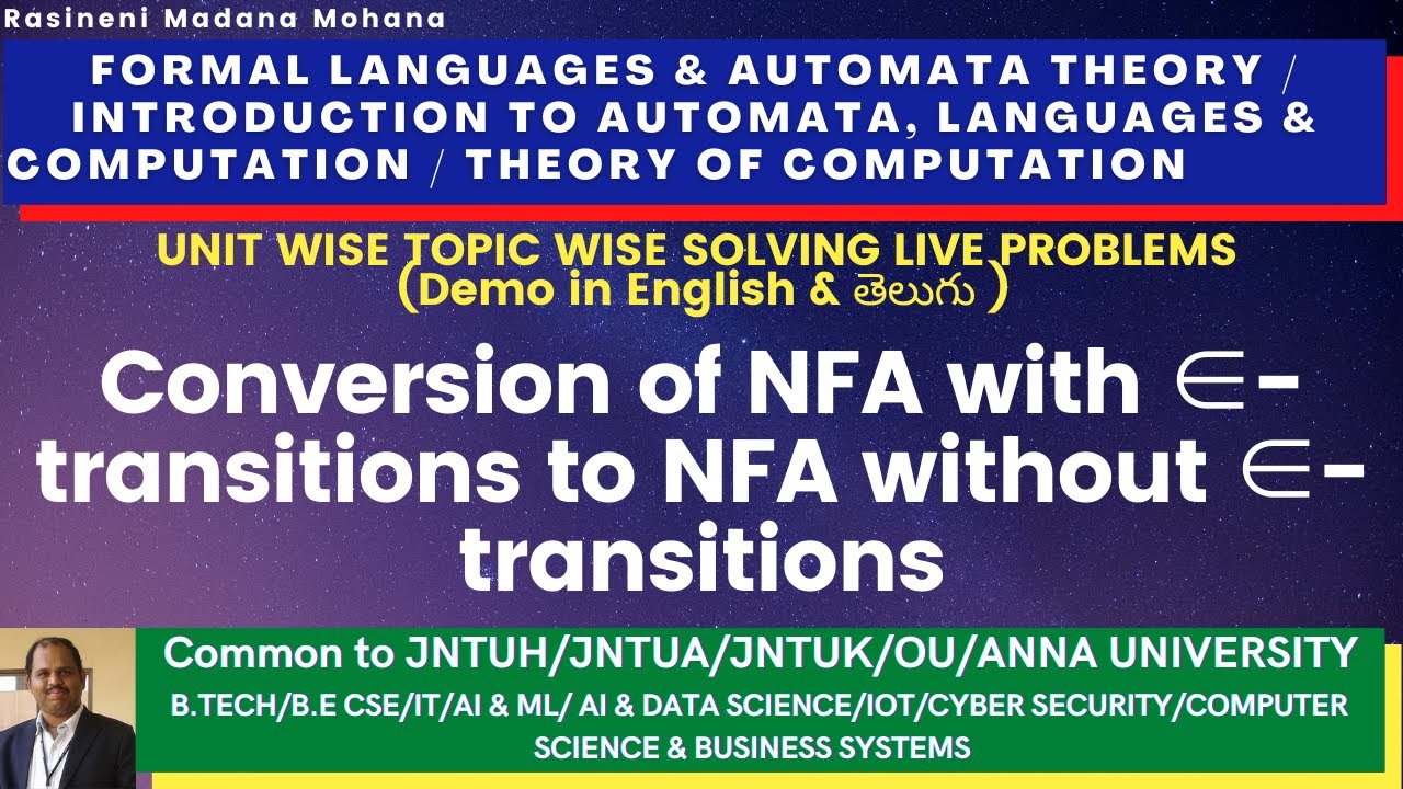 Formal Languages & Automata Theory | Problem-1.Conversion of NFA with ϵ-moves to NFA without ϵ-moves