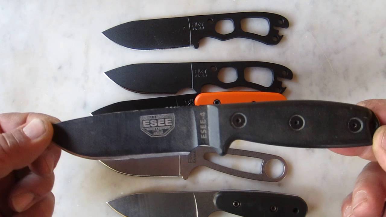 Modified ESEE/Ka-Bar BK11, BK14 and BK24