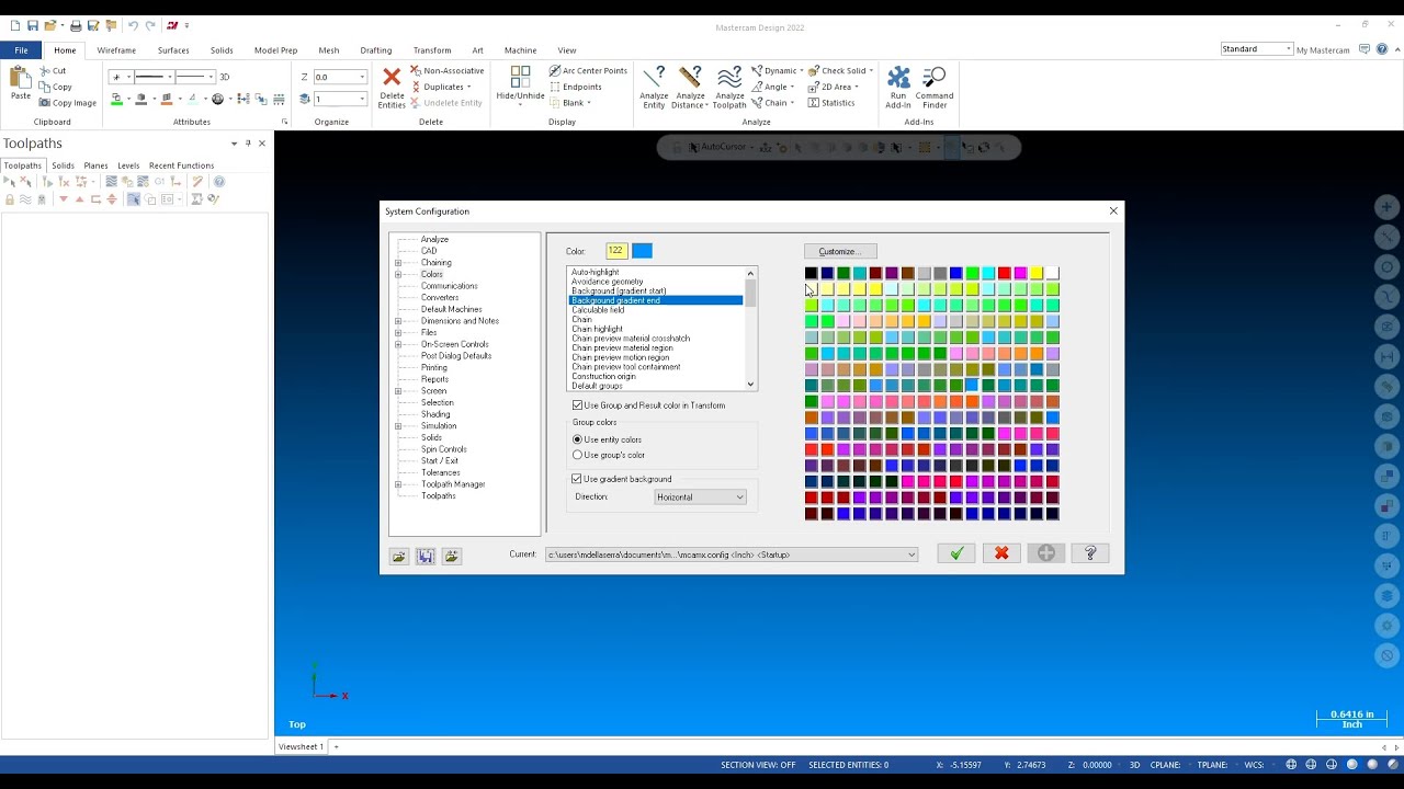 Configuration and Screen Setup