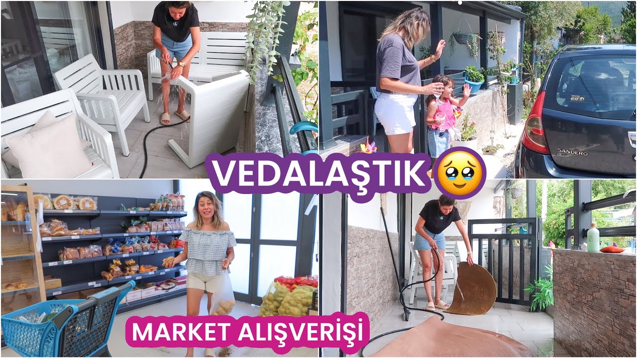 VEDALAŞTIK🥹MARKET ALIŞVERİŞİ, HALILARIMI YIKADIM🧼
