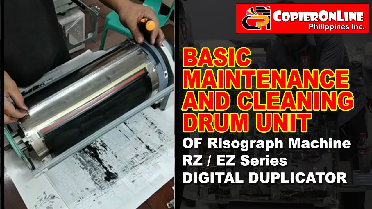 TUTORIAL: Basic maintenance and cleaning drum unit for Risograph EZ/ RZ Series (RZ 670)