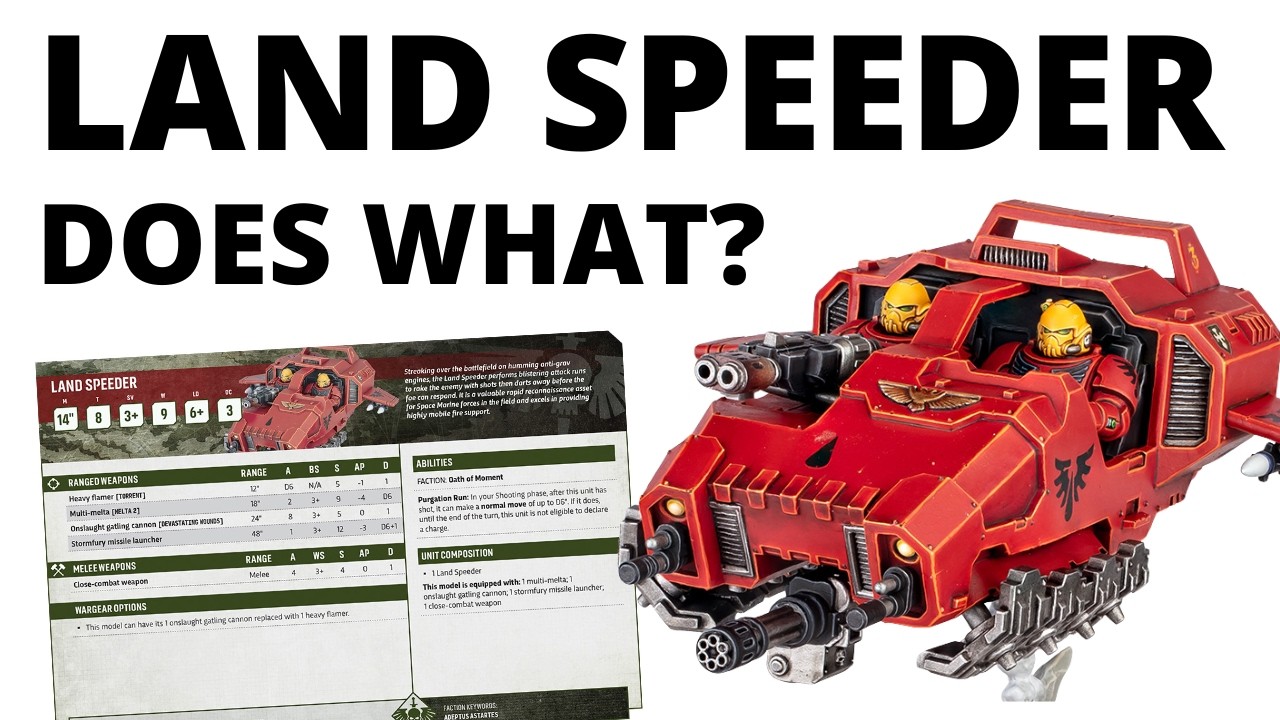 Space Marine Land Speeder Rules Review - What Can it Do In Game?
