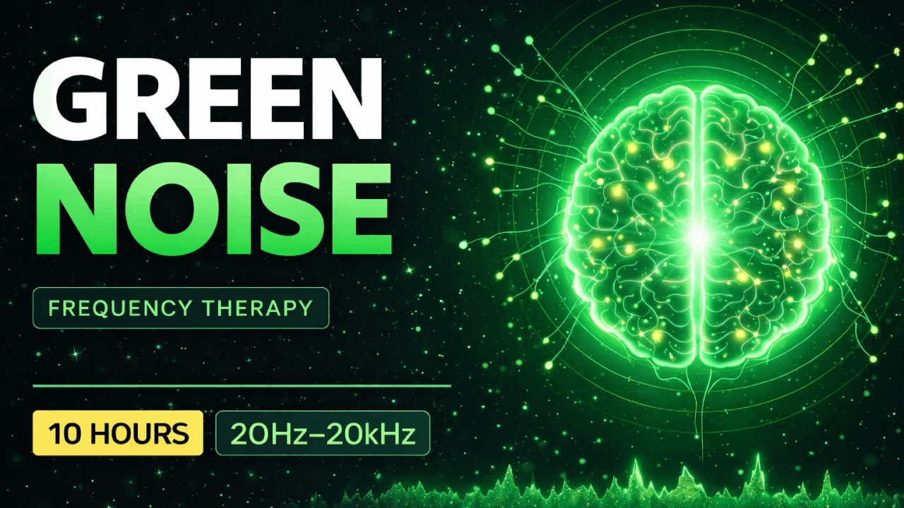 Green Noise for Deep Sleep & Focus &ndash; 10 Hours Continuous Sound (Black Screen)