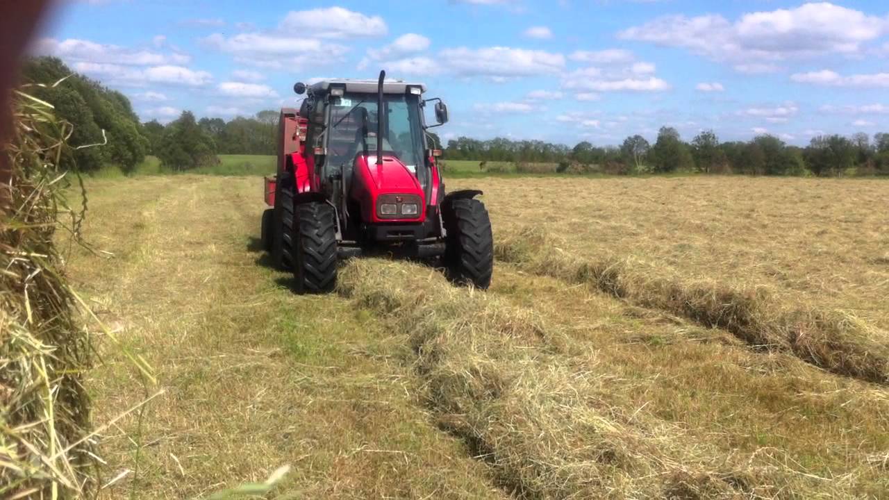 Making hay Massey Ferguson 4255 and Welger RP15