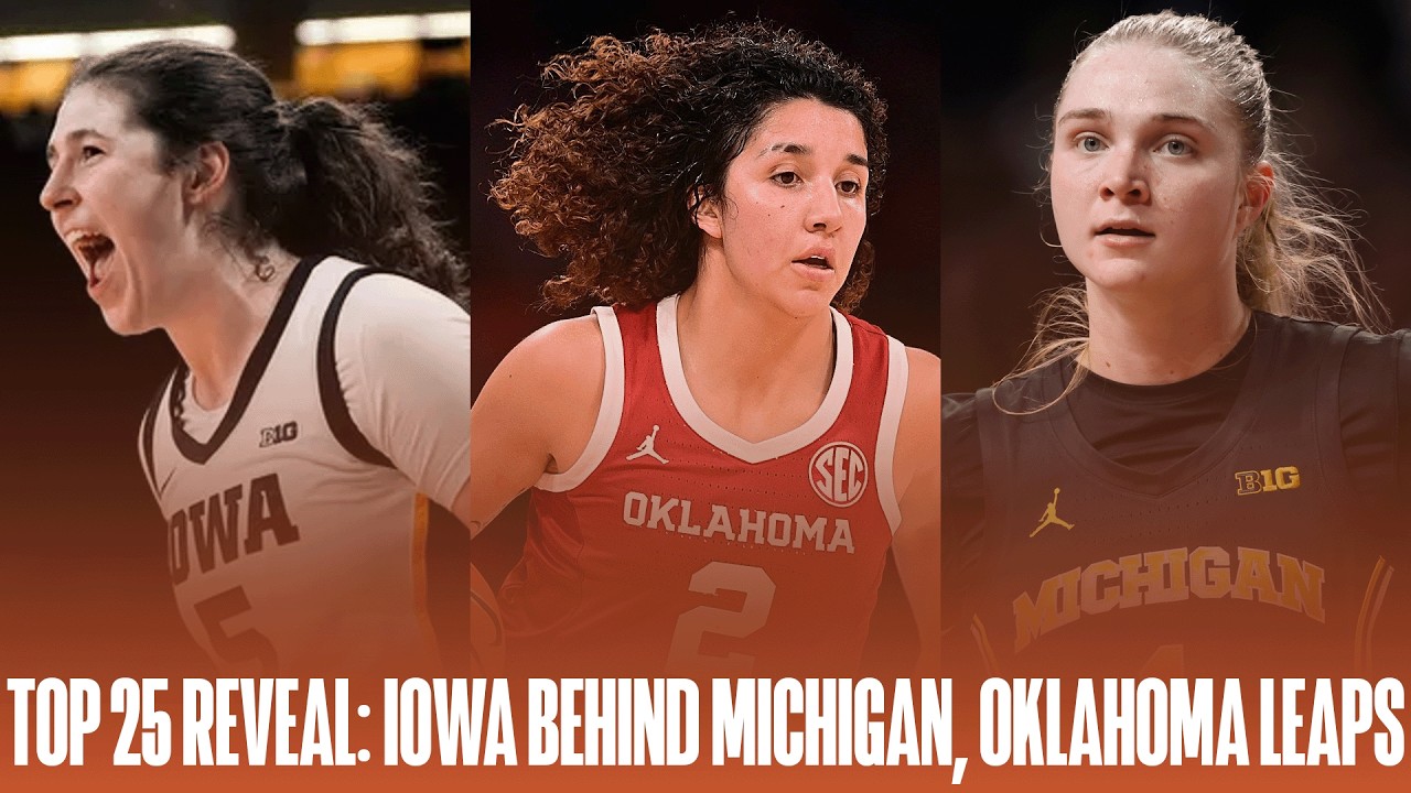 NCAA Top 25 Reveal: Iowa Behind Michigan After Win, Oklahoma Leaps, Tennessee Drops Out of Rankings