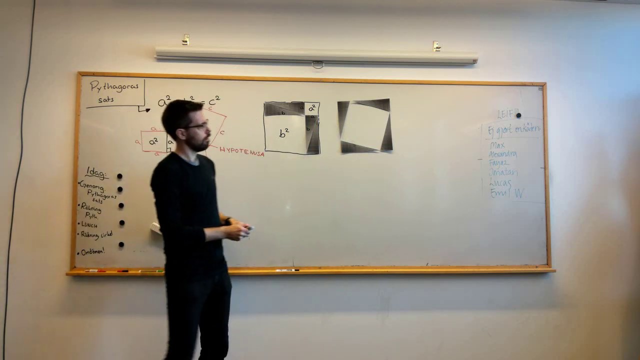 Matematik 1: ENKELT BEVIS AV PYTHAGORAS SATS