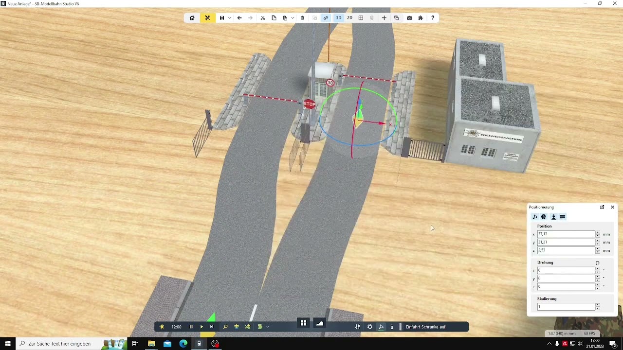 3D Modellbahnstudio Version 8 - Animationen mit Gleiskontakten auslösen