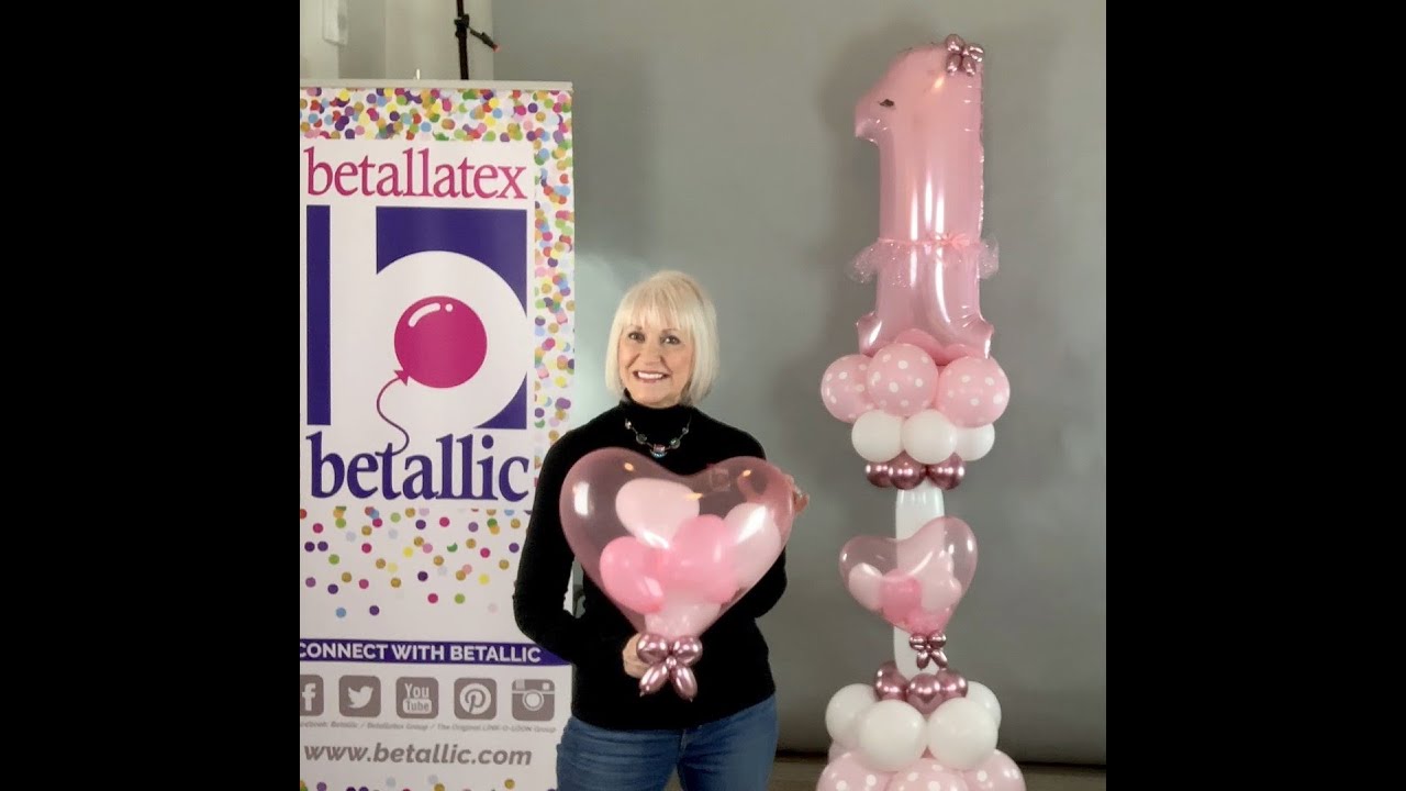 bDesign Tutorial: Pretty In Pink First Birthday Column