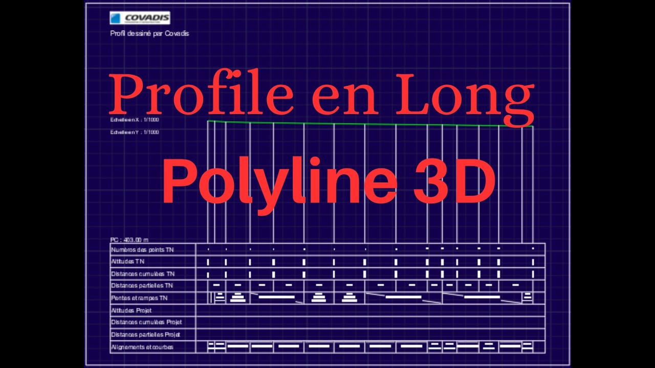 Création de Profils en Long avec une Polyligne 3D par Covadis : Guide Complet