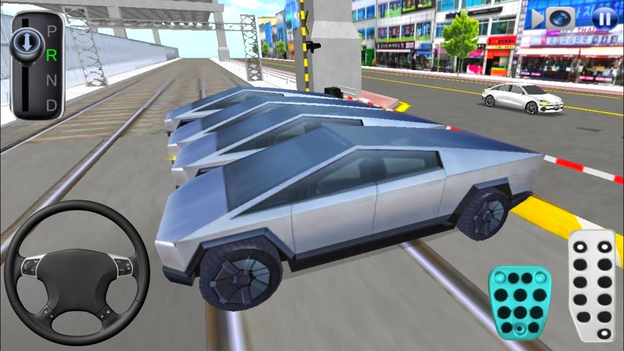 New Tesla Pickup Truck Railway Station Peaking - 3d Driving Class 2026 - Android Gameplay #cargame