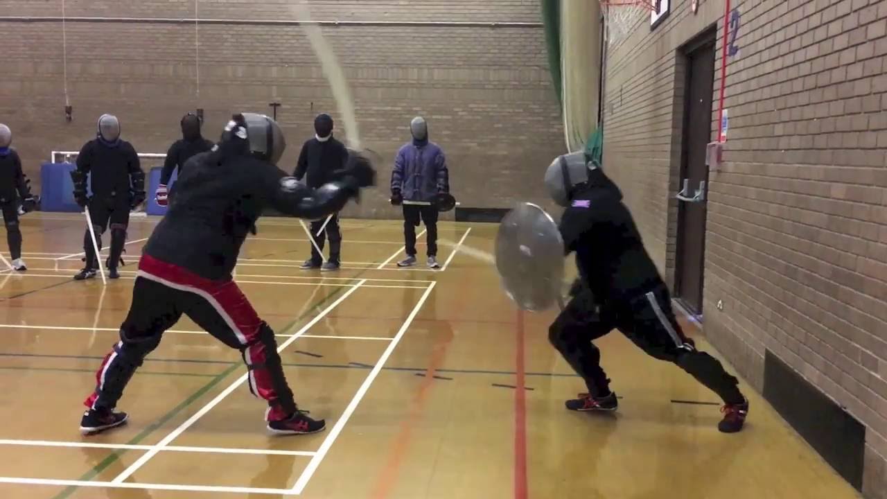 Sparring with nowhere to run! Mixed weapon carnage.