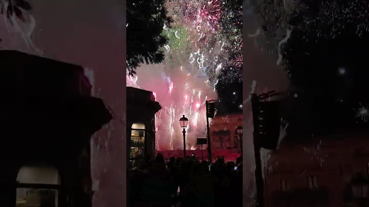 Acireale 23 Gennaio 26 P.za Duomo Processione reliquie S.Sebastiano e spettacolo pirotecnico 