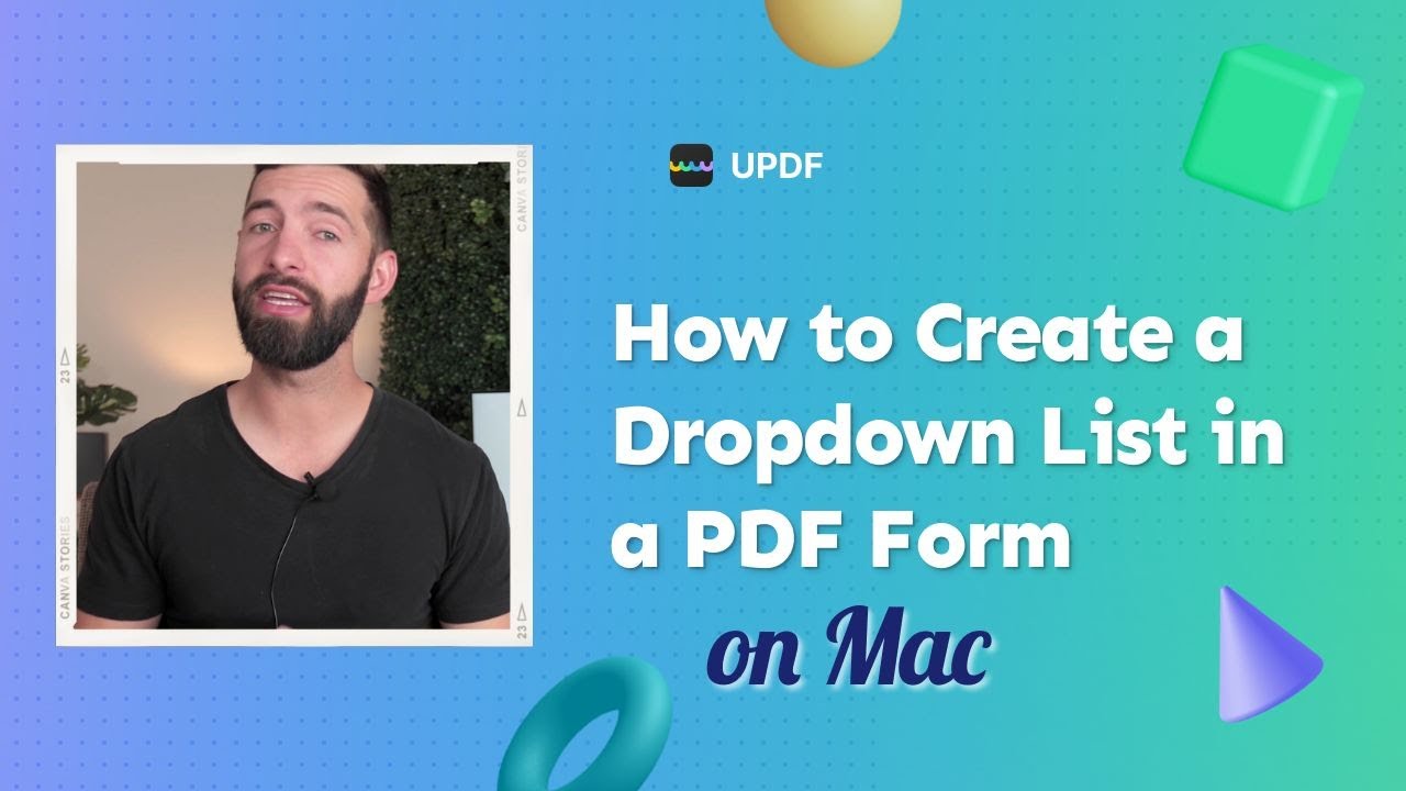 How to Create a Dropdown List in a PDF Form on Mac