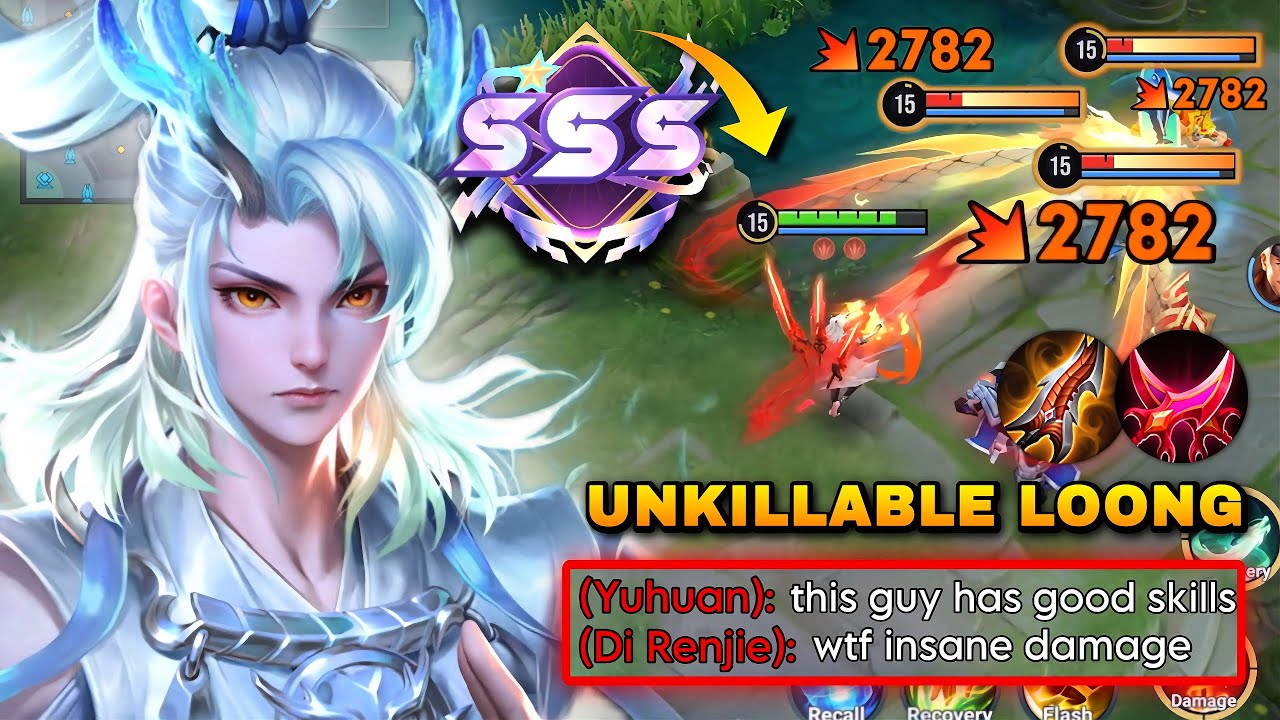 SSS! TOP ASIA LOONG IS UNKILLABLE WITH THIS BROKEN ATTACK SPEED IN RANK! | LOONG BUILD & ARCANA