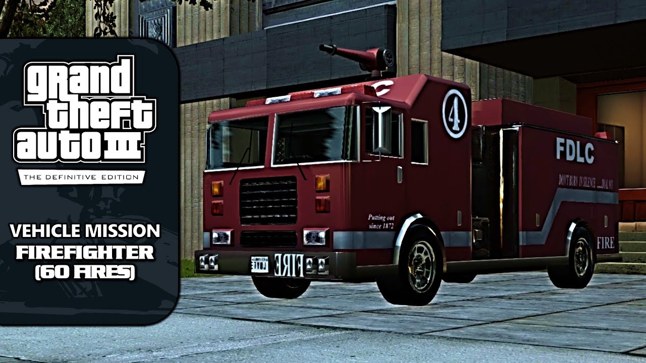 GTA 3 (Definitive Edition) [100% Walkthrough] - Vehicle Mission: Firefighter (60 Fires)