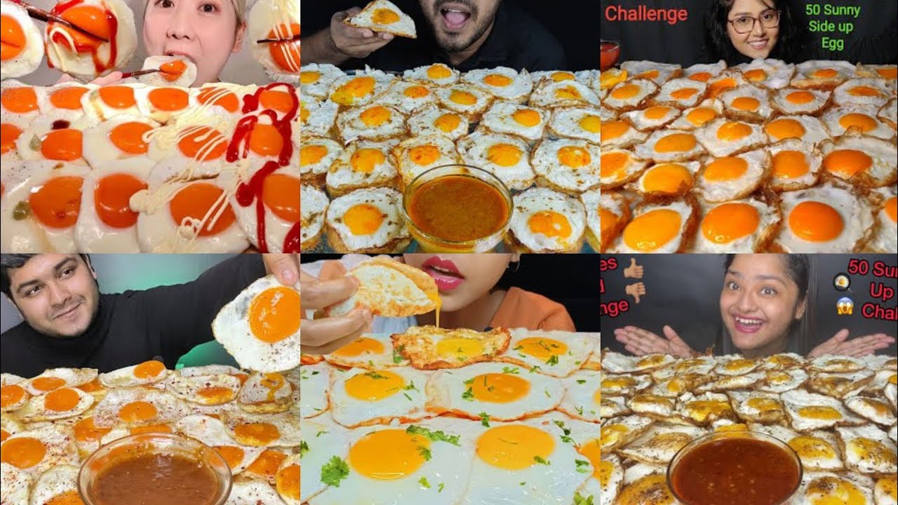 Sunny Side Up Eggs Mukbang Compilation ASMR 