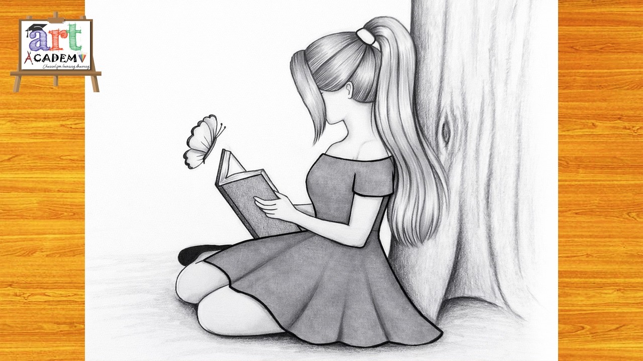 رسم بنات سهل | تعليم رسم بنت تجلس سهلة خطوه بخطوه للمبتدئين | رسم سهل جدا