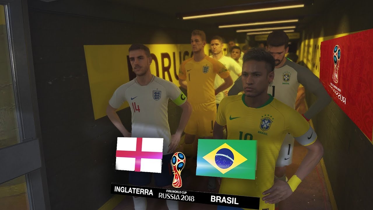 RUSIA 2018 - BRASIL VS INGLATERRA POR UN PASO A LA SEMIFINAL - PES 2018