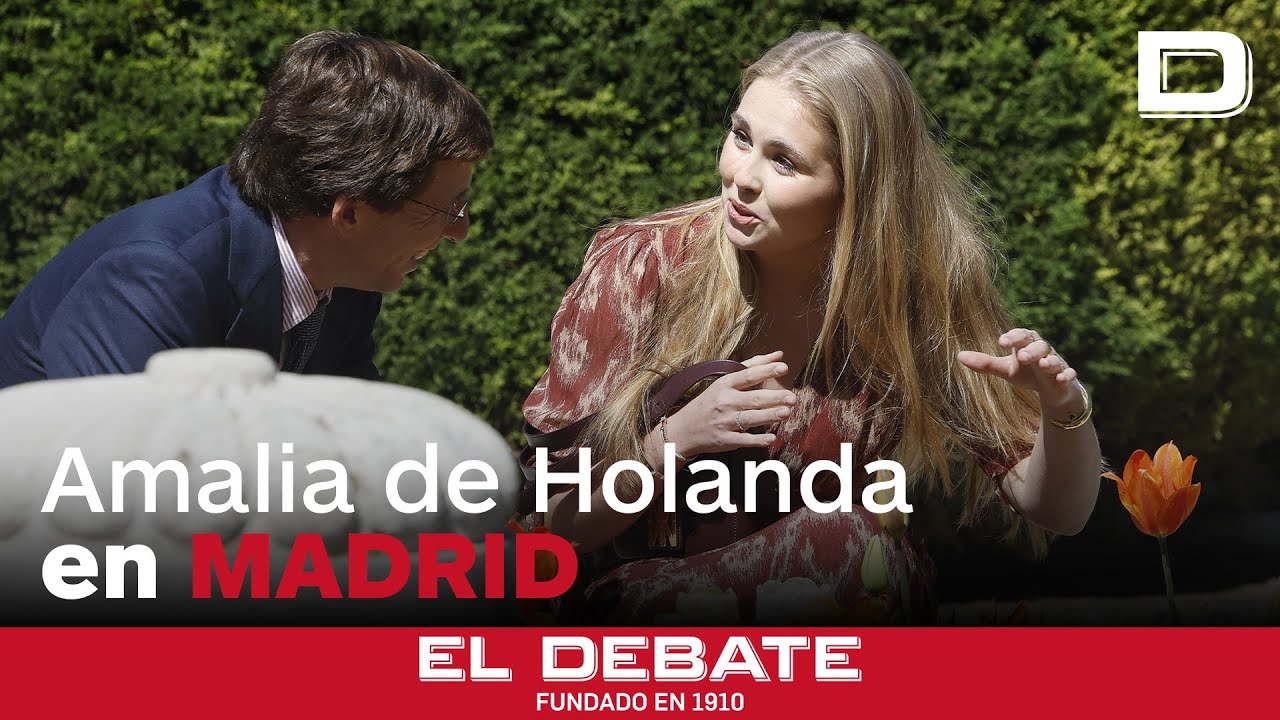 Amalia de Holanda habla en español en la inauguración de su jardín de tulipanes en Madrid