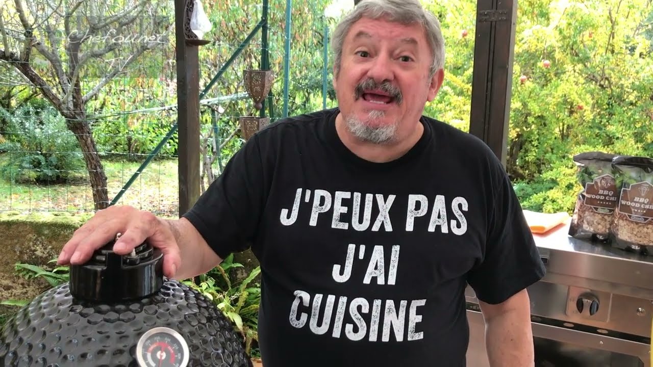 Je cuisine à basse température, sous vide : Poulet fermier fumé au kamado