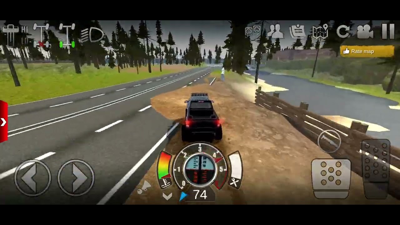 Playing off road outlaws and driving my dream truck.