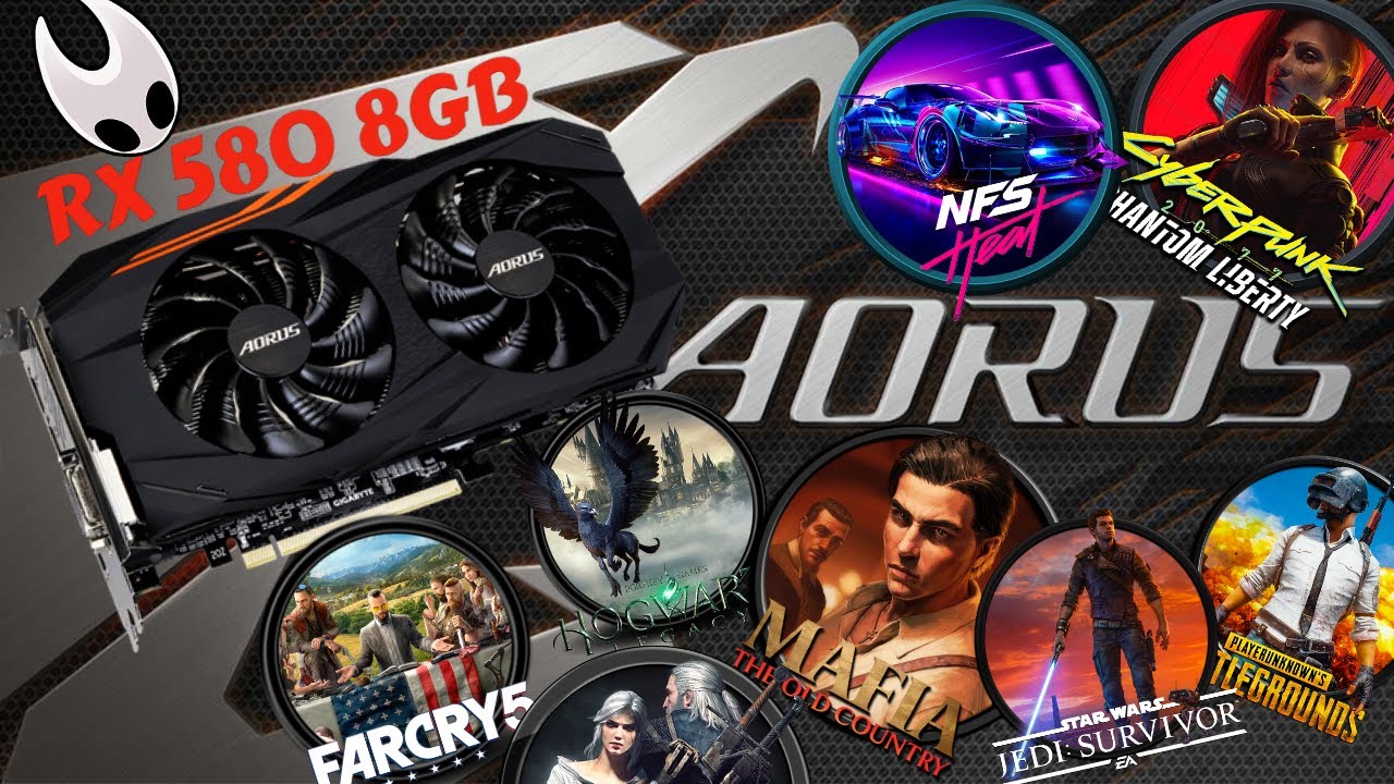 AORUS Radeon™ RX580 8G - 11 Game - Full HD test in 2025
