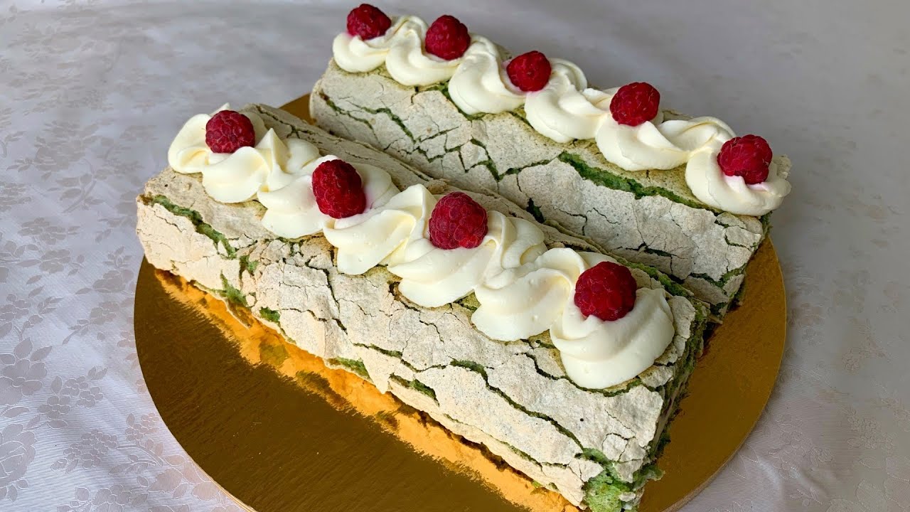 Фисташковый рулет. Самый удачный рецепт фисташковой меренги. Өте дәмді рулет. Ая Машен