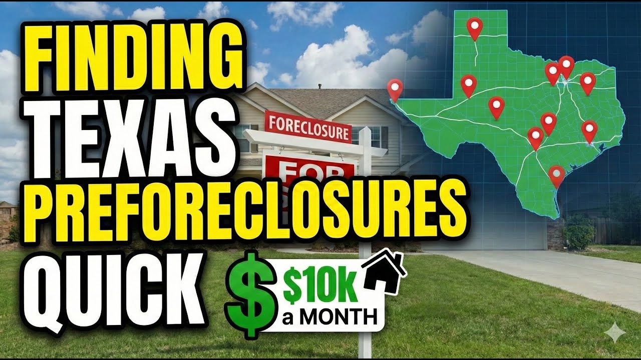 Finding Texas Preforeclosures quickly! $10k a month!