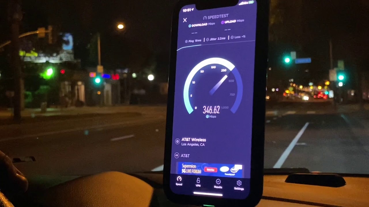 Super fast AT&T 5GE speed tests in West Hollywood