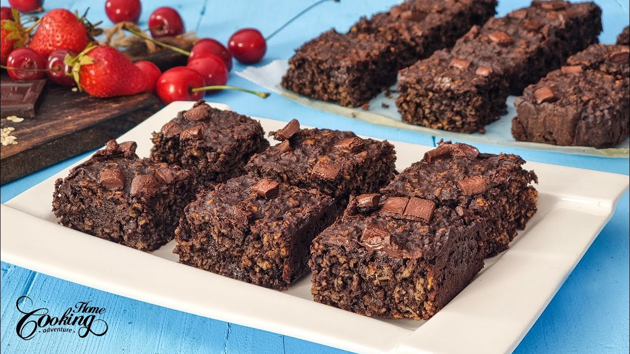 Healthy Oatmeal Brownies - Easy Recipe