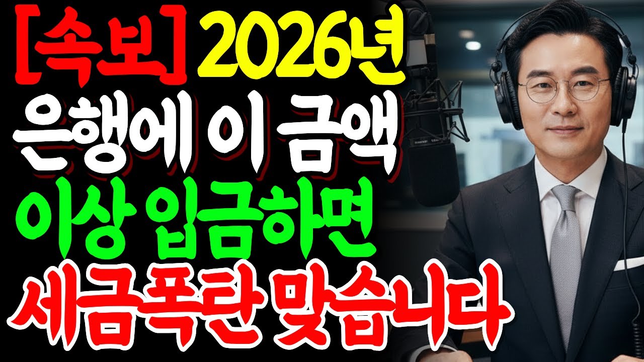 [속보] 2026년, 은행에서 현금 입출금 '이렇게' 하는 순간 세무조사 100% 나옵니다 (은행원도 모르는 함정) | 증여세 | 노후준비
