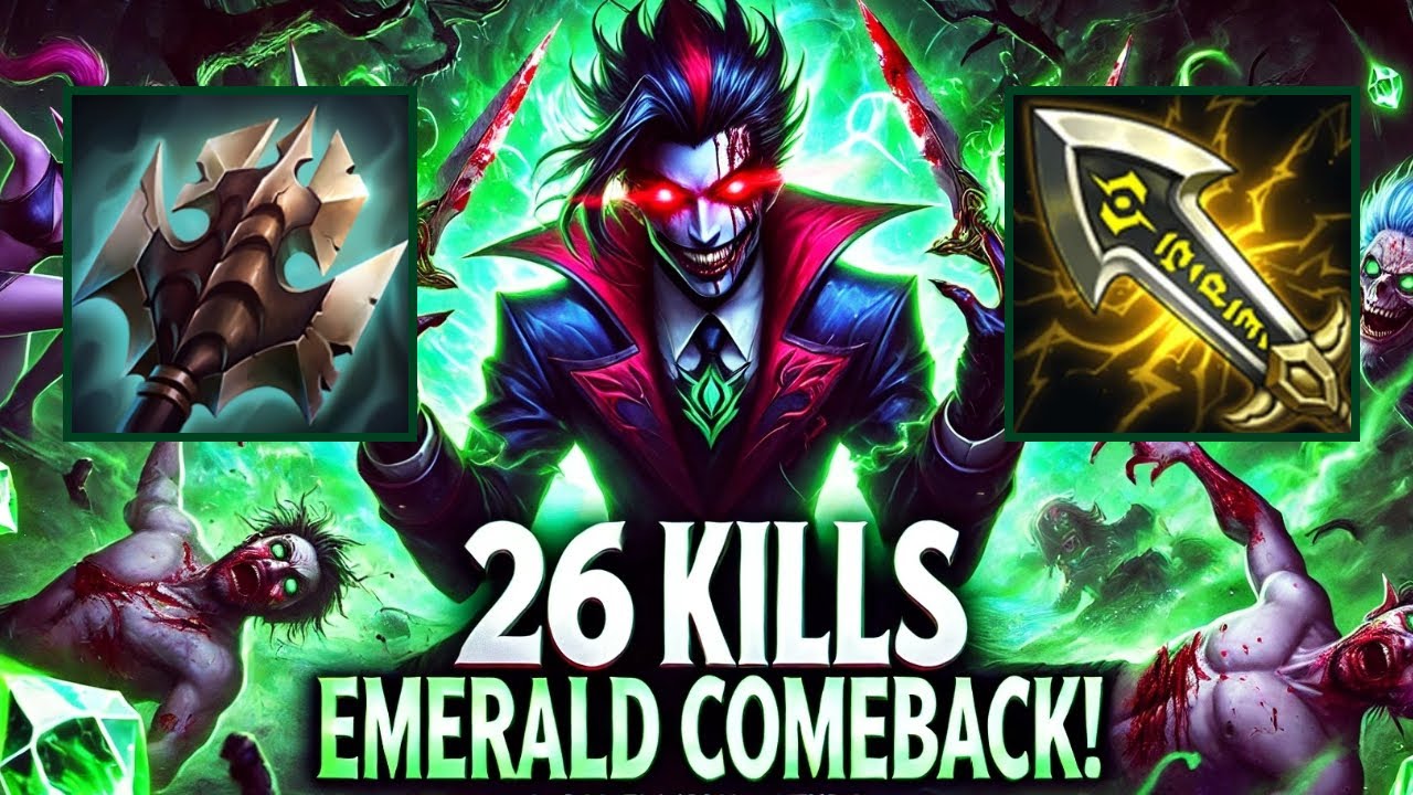 Legit 1v9 Shaco Build! 26 Kills Emerald Ranked [League of Legends] Full Gameplay - Infernal Shaco