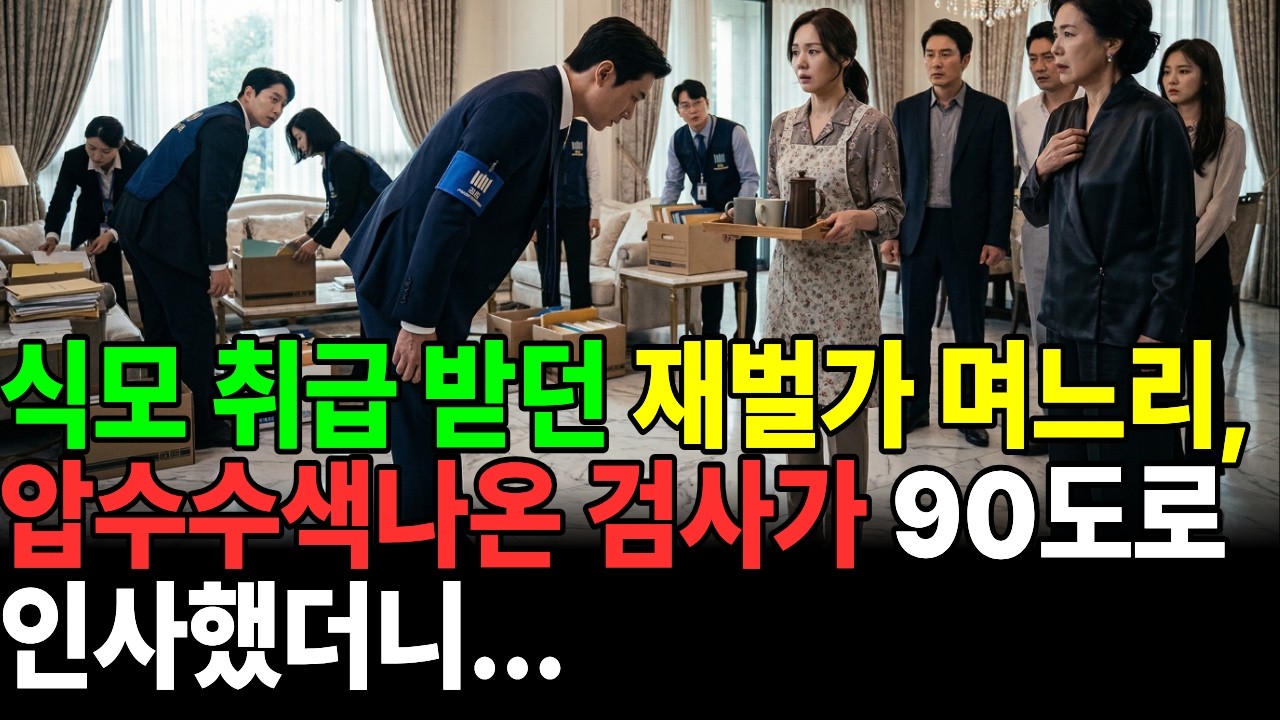 식모 취급 받던 재벌가 며느리, 압수수색나온 검사가 90도로 인사했더니...