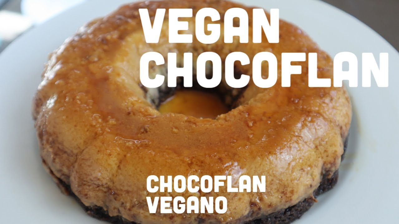 Vegan Chocoflan |  Pastel de chocolate y flan vegano