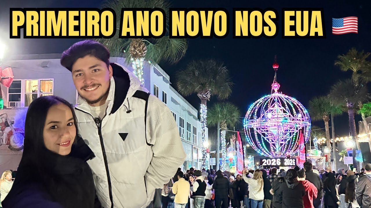 Nosso PRIMEIRO Ano Novo nos EUA 🇺🇸✨ Fomos para Daytona Beach